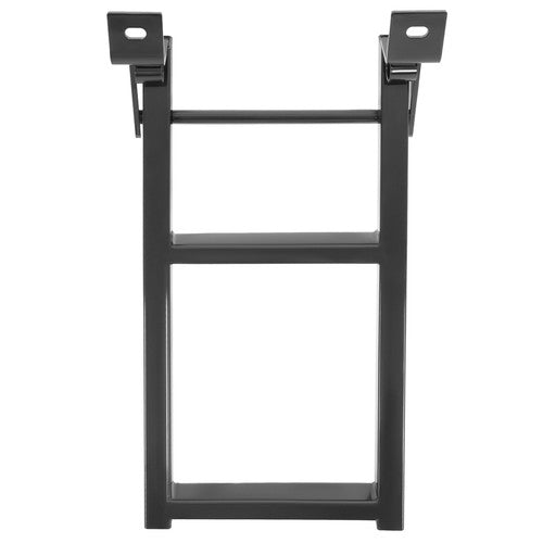 DURAFORCE Truck Bed Step 2-Rung Retractable Tailgate Ladder Heavy Duty W/L-Shaped Bracket
