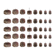 DURAFORCE 40 Pack 1/4 Inch 80 Grit Cylindrical Shape Sanding Wheels 8 Sizes Flap Wheel Set