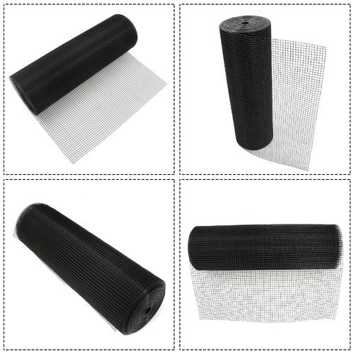 DURAFORCE 1/2inch Hardware Cloth 19 Gauge Black PVC Coated Wire Fencing Garden Fence Roll