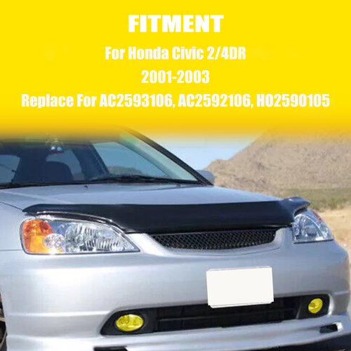DURAFORCE For 2001-2003 Honda Civic Yellow Lens Front Driving Fog Light Kit Harness+Switch