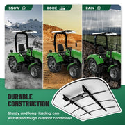 DURAFORCE Tuff Top Tractor Canopy White For ROPS 52" X 52" w/ Mounting Accessories