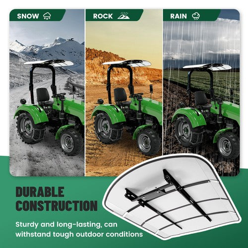 DURAFORCE Tuff Top Tractor Canopy White For ROPS 52" X 52" w/ Mounting Accessories
