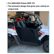 DURAFORCE Black Left Right 2 Full Swing Open Doors Aluminum Kit For 09-22 Polaris RZR 170