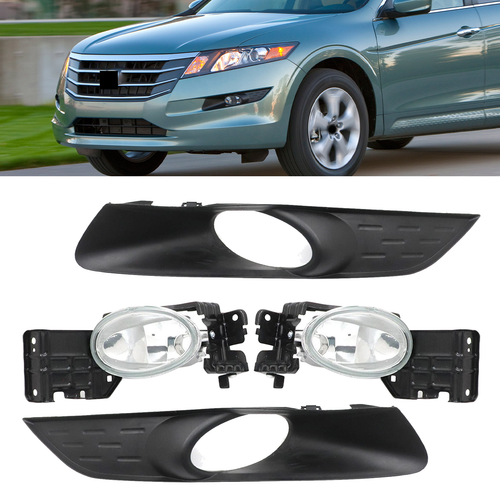 DURAFORCE Front Bumper Fog Lights Lamp W/Bezel for Honda Accord Crosstour 3 5L 2010-2012