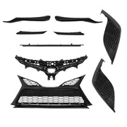 DURAFORCE Plastic For Toyota Camry SE 2021 2022 2023 Front Grille Trim Fog Light Bezel Set