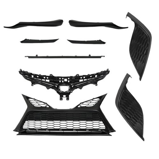 DURAFORCE Plastic For Toyota Camry SE 2021 2022 2023 Front Grille Trim Fog Light Bezel Set