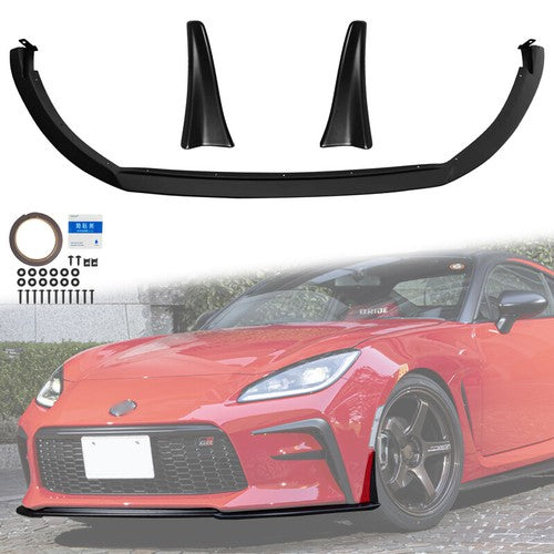 DURAFORCE Front Bumper Black Body Spoiler Lips for Toyota GR86 2022-2024 2025 MA-X Style