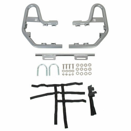 DURAFORCE Pair of Nerf Bars Silver bar Black nets Aluminum For Honda TRX 250EX 250X 01-24