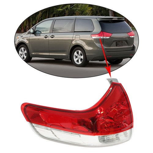 DURAFORCE Driver LH Side Outer Tail Light Lamp Replace Halogen For 2011-2014 Toyota Sienna