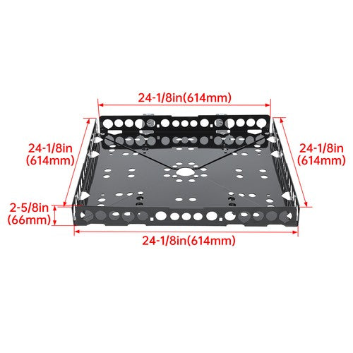 RV Bumper Mount Generator Cargo Luggage Carrier Tray Kit Powder Coated