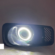 DURAFORCE Clear Lens LED Fog Light Lamps DRL Black Grille 3PCS for 1999-2000 Honda Civic