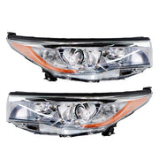 DURAFORCE Left+Right Side Clear Front Headlights Headlamps For Toyota Highlander 2014-2016