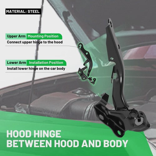 DURAFORCE Hood Hinge Kit Fits 2010-2024 Toyota 4Runner 2pcs Driver & Passenger Side