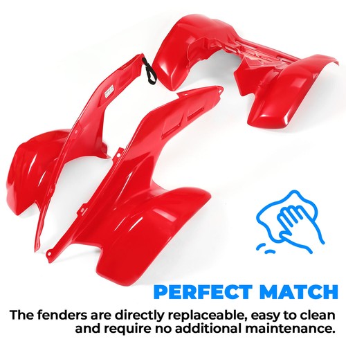 Red Front Rear Fender Set for Honda TRX 250R TRX250R 1986 1989 Plastics Kit