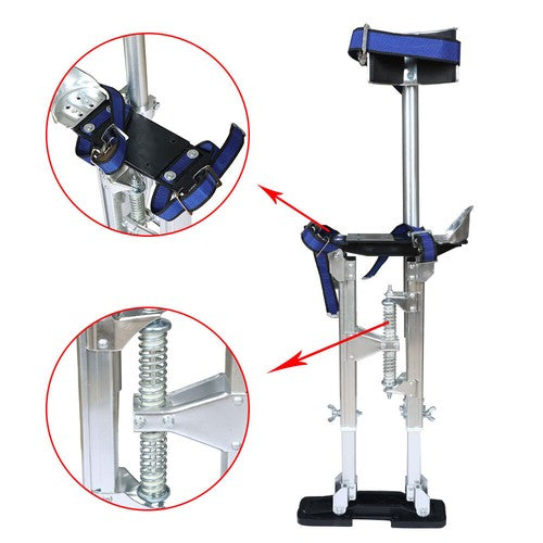 DURAFORCE Aluminum Stilt Silver Drywall Painting Stilts For Painter Taping Tool 15" - 23"