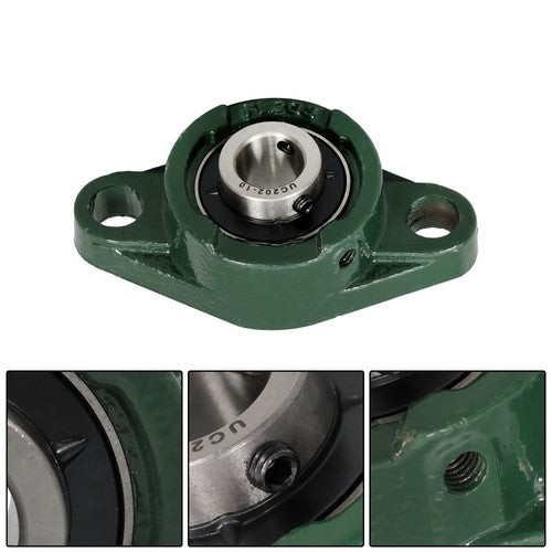 DURAFORCE UCFL202-10 Solid Base Pillow Block Flange Bearing 5/8" Bore 2 Bolt (6 PCS)