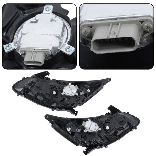 DURAFORCE Headlights Fit For Honda Accord Sedan 2016-2017 Projector LH & RH Pair Set LED
