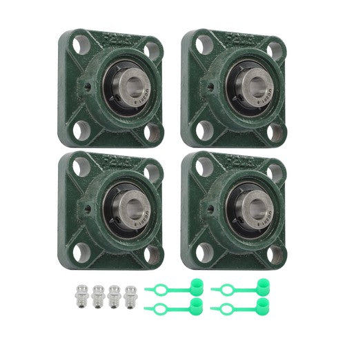 DURAFORCE UCF201-8 1/2" Bore Pillow Block Flange Bearing 4 Bolt Solid Base (4PCS)