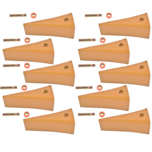 DURAFORCE 10 Sets 1U3202 Digging Bucket Teeth with Pins 8E6208 & Retainers 8E6209 for J200