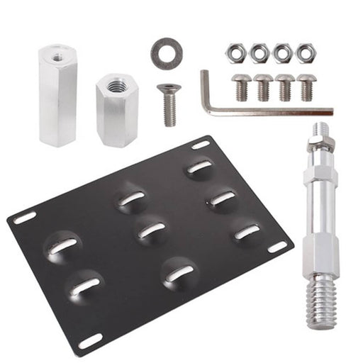 DURAFORCE For Audi A4 S4 A5 S5 A7 Front Bumper Tow Hook License Plate Mount Bracket Holder
