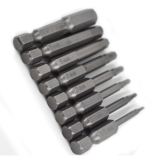 DURAFORCE Metric mm Hex Head Allen Bit Set 8 Piece Quick Connect Shank Impact Driver Drill