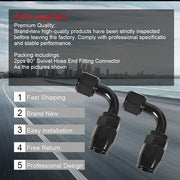 DURAFORCE Set of 2 10AN AN10 90° 90 Dgree Fuel Swivel Fitting Hose End Oil Fuel Adaptor