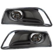 DURAFORCE For 13-15 Chevy Malibu Clear Fog Lights Bumper Lamps +Switch+Wiring Set