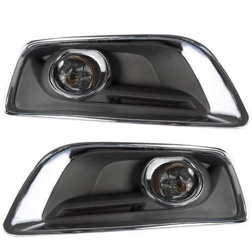 DURAFORCE For 13-15 Chevy Malibu Clear Fog Lights Bumper Lamps +Switch+Wiring Set