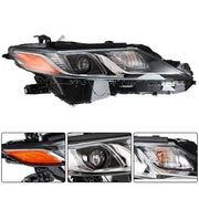 DURAFORCE Headlight Lamp Passenger RH Side Black Housing For Toyota Camry L/Le/Se 2018-19