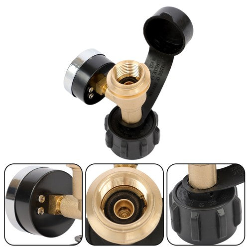 DURAFORCE 4-PCS QCC1 Inflation Joint Gas Tank Copper Converter Head POL Joint Propane