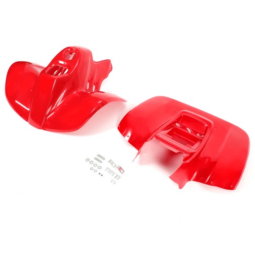 DURAFORCE For Honda Sportrax 90 TRX90 1993-2005 Front+Rear Red ABS Fender W/Hardware