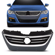 DURAFORCE For 2009-2012 VW Volkswagen Passat CC Front Bumper Upper Grille Black Chrome