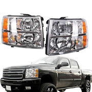 DURAFORCE Left+Right Side Headlights For Chevy Silverado1500 2500 3500 2007-2014 Headlamps