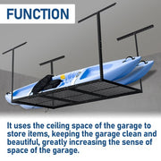 DURAFORCE New 3x6 Adjustable Ceiling Overhead Garage Storage Rack Safe Stable Shelf