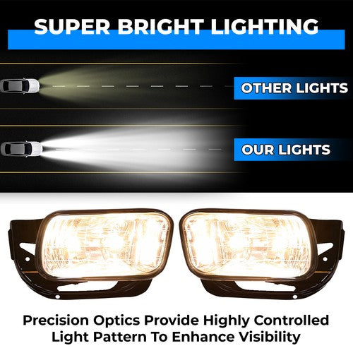 For 09-12 18 Dodge Ram 1500 2500 3500 Bumper Fog Lights Driving Lamps W Bracket