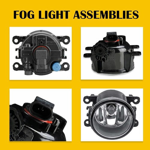 DURAFORCE Bumper Clear Fog Light Lamp Replaces Lens Pair for Nissan Pathfinder 2017-2020