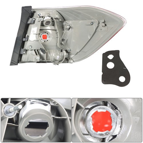 DURAFORCE Driver LH Side Tail Light Lamp Assembly Replace For 2011-2013 Toyota Highlander