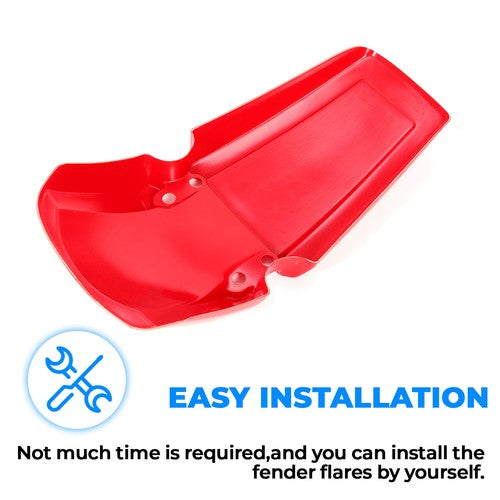 For Honda ATC250R 1983-1984 Front Fender Mud Guard Flaps Plastic Red