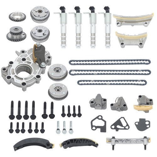 DURAFORCE Timing Chain Kit & 4VVT Cam Phaser & Oil Pump For Chevrolet Traverse 2009-2016