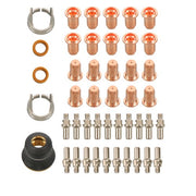 DURAFORCE Plasma Cutting Torch Tips Electrode Shield Cap 45 Pcs IPT-60 PT-60 IPT-40 PT40