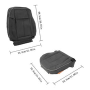 DURAFORCE NEW For Hummer H3 2006-10 Driver Seat Cover Cushion+Backrest Black Leather