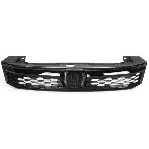 Front Upper Grille Honeycomb Painted Black for Honda Civic 4DR Sedan 2012