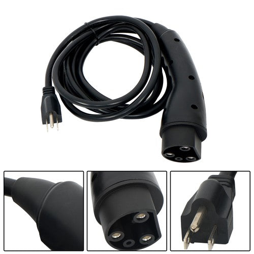 DURAFORCE Fits For Evolution ICON Golf Carts Charging Power Cord Assembly Black