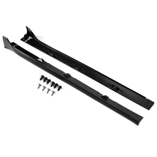 Side Skirt Extension for 16-2020 Honda Civic 4dr Sedan LX EX Si Blk Type R Style