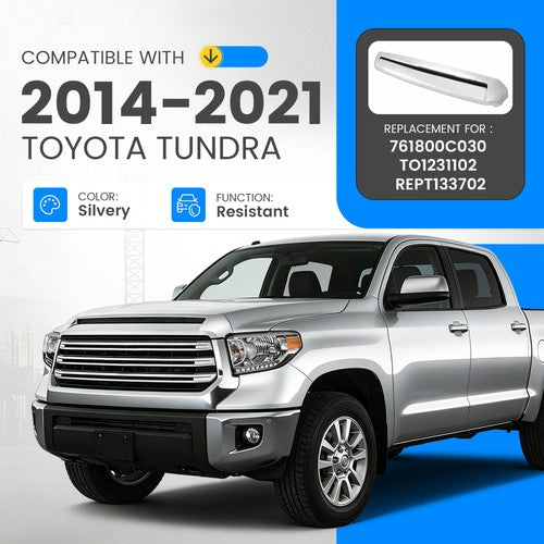 DURAFORCE Chrome Front Upper Hood Bulge Molding Grille Trim for Toyota Tundra 2014-2021