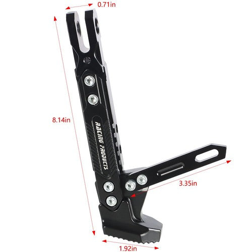 DURAFORCE Motorcycle CNC Aluminum Alloy Kickstand Foot Side Support Kick Stand Adjustable