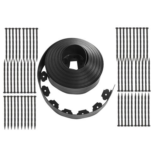 DURAFORCE Flexible Garden Landscape Edging No Dig Lawn Edging Border With Anchoring Spikes