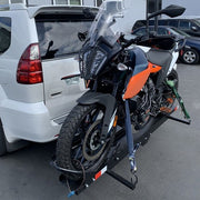 DURAFORCE Motorcycle Carrier Hitch Mount Dirt Bike Rack 2inch Trailer Scooter Hauler Ramp
