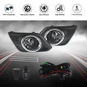 DURAFORCE For 2014-2016 Nissan Rogue Driving Bumper Chrome Lens Fog Lights Assembly Set