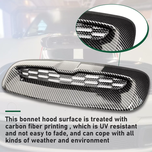 Hood Scoop for 07-13 Mini Cooper S R55 R56 R58 R59 Air Intake Vent Carbon Style